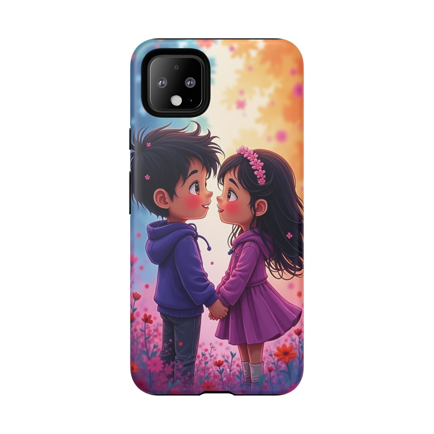 Cute Couple Phone Case - Tough Cases with Romantic Design for Kids and Teens