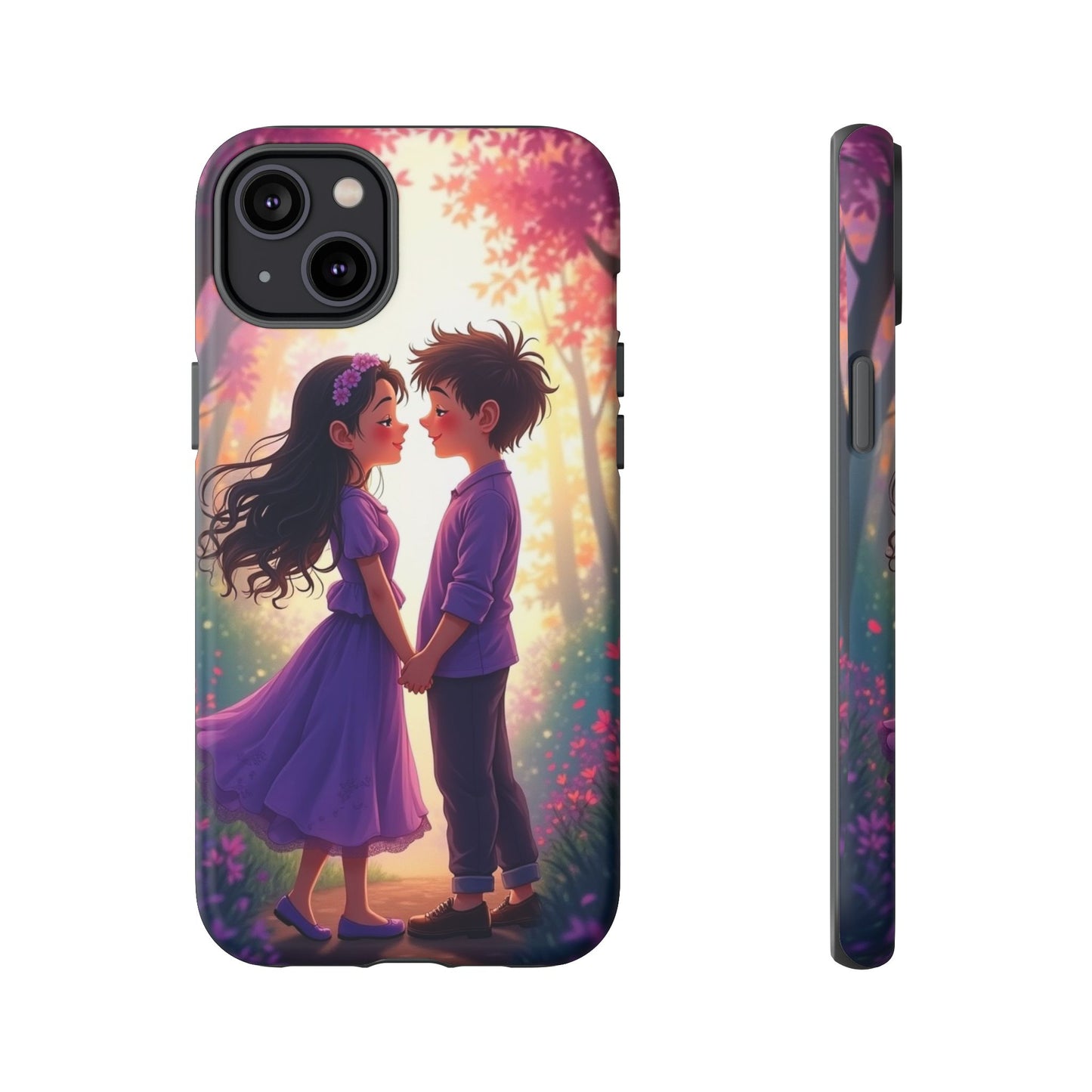 Romantic Phone Case - Cute Couple in Nature Design