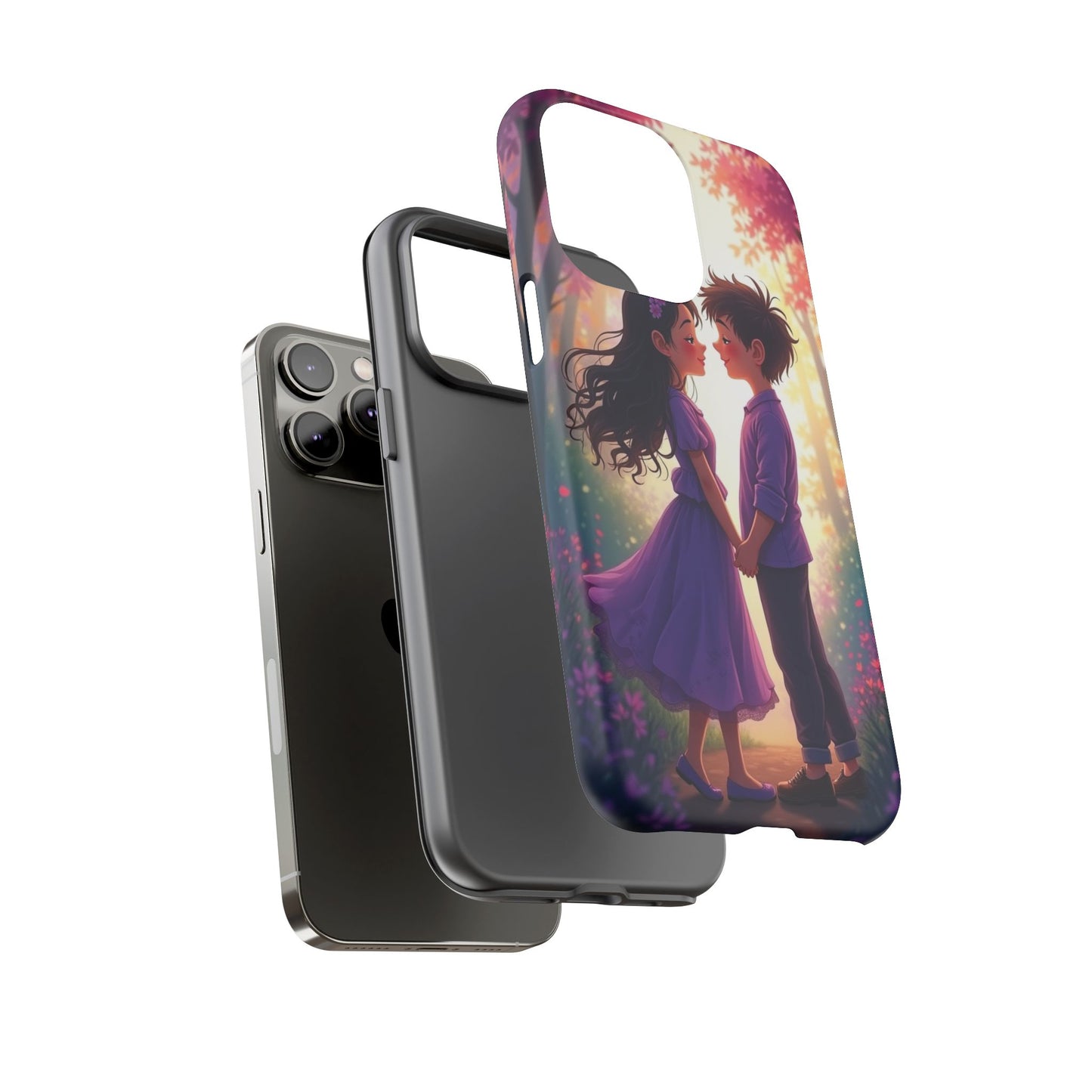 Romantic Phone Case - Cute Couple in Nature Design