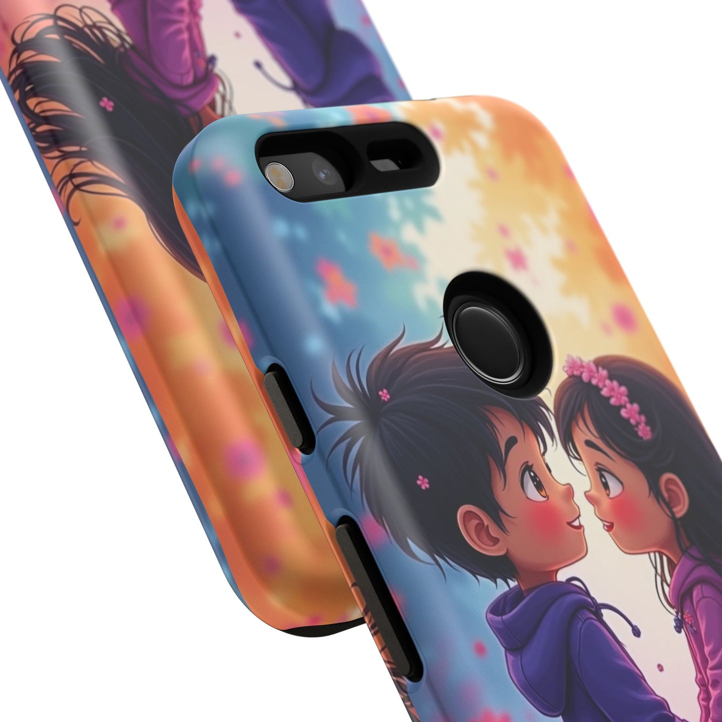 Cute Couple Phone Case - Tough Cases with Romantic Design for Kids and Teens