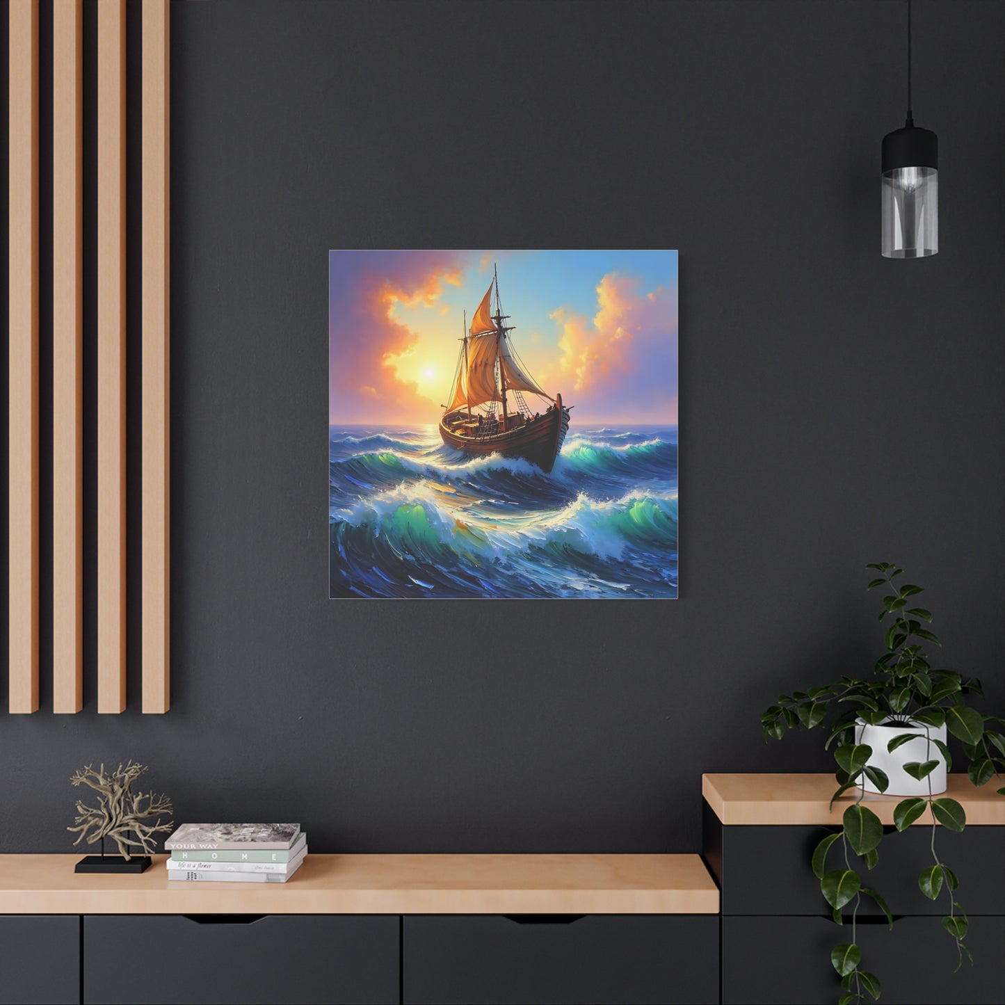 Nautical Canvas Wall Art, Seascape Decor, Sailing Ship Print, Ocean Home Decor, Coastal Living, Maritime Artwork, Gift for Sailors