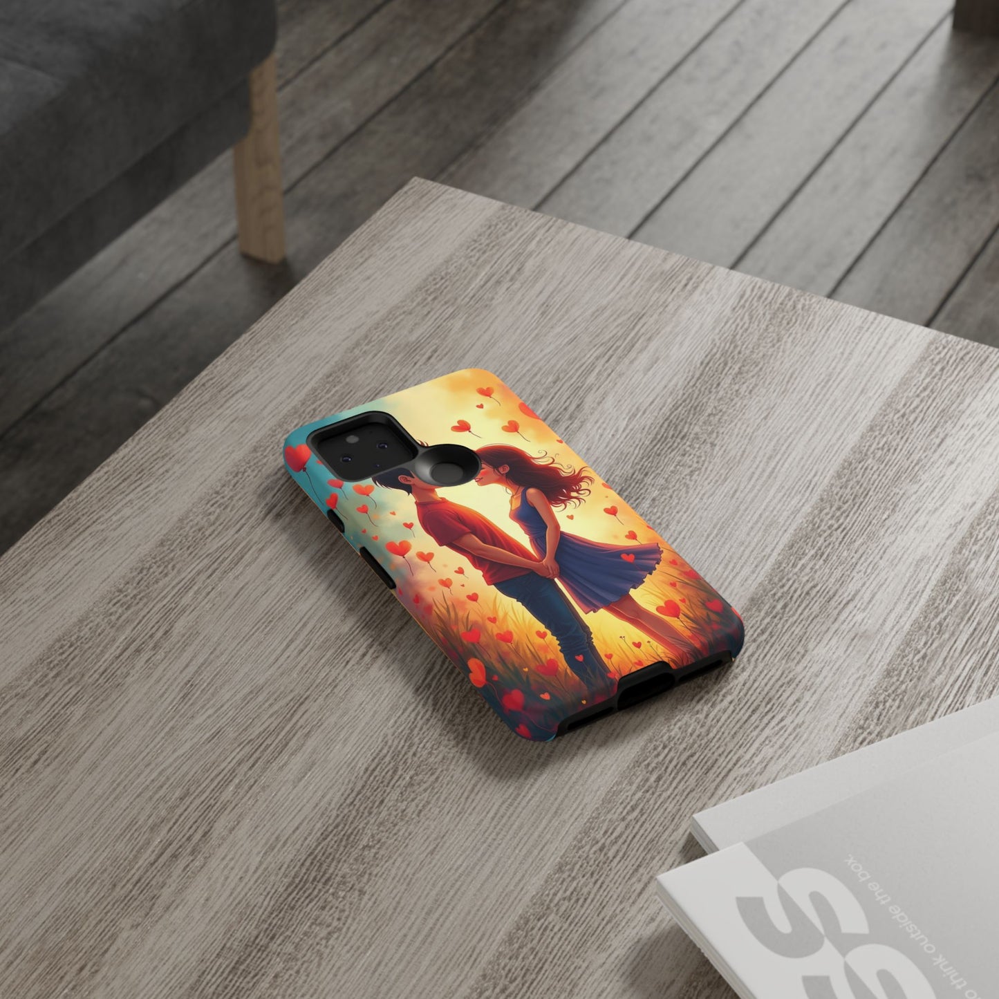 Romantic Phone Case with Heart Design for Couples