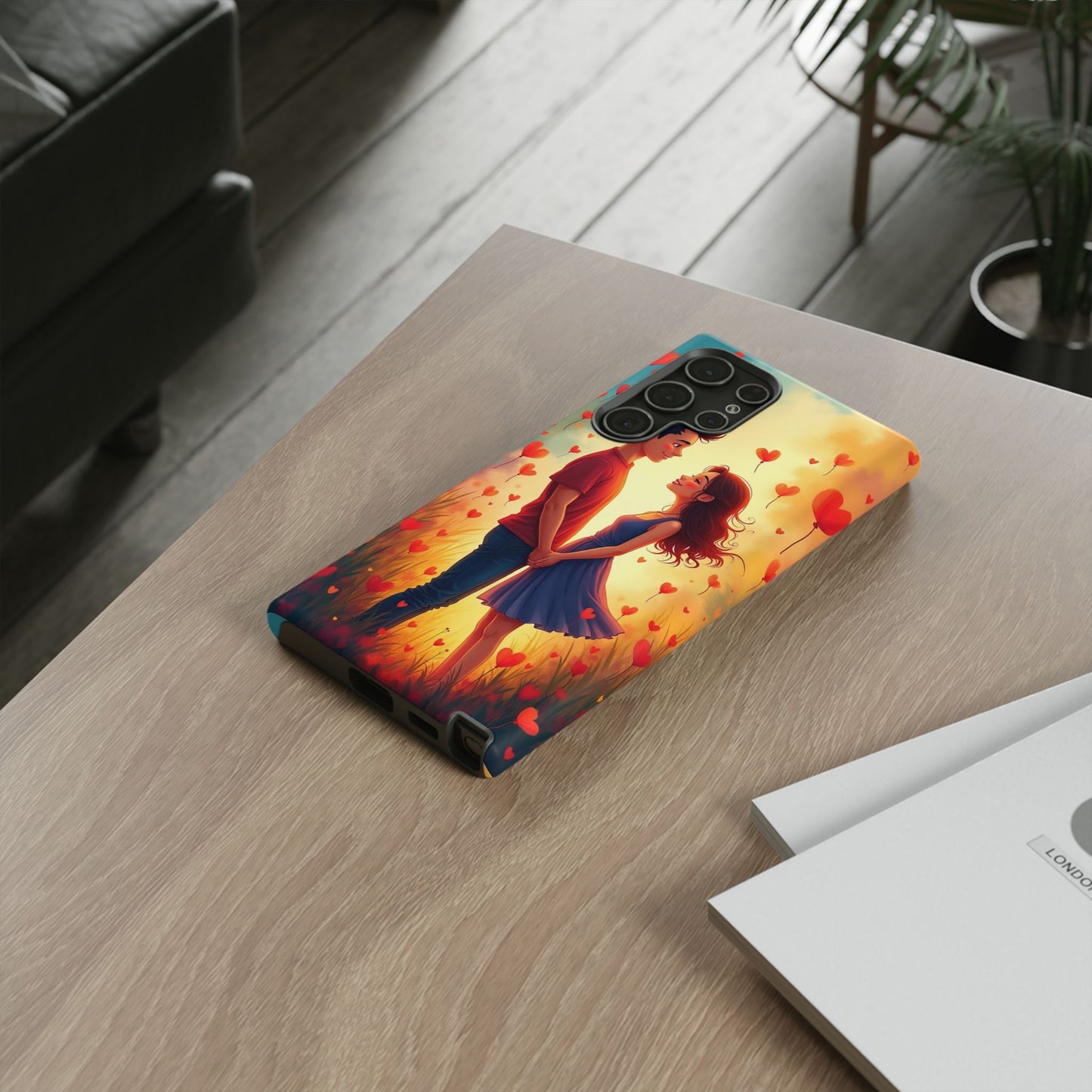 Romantic Phone Case with Heart Design for Couples