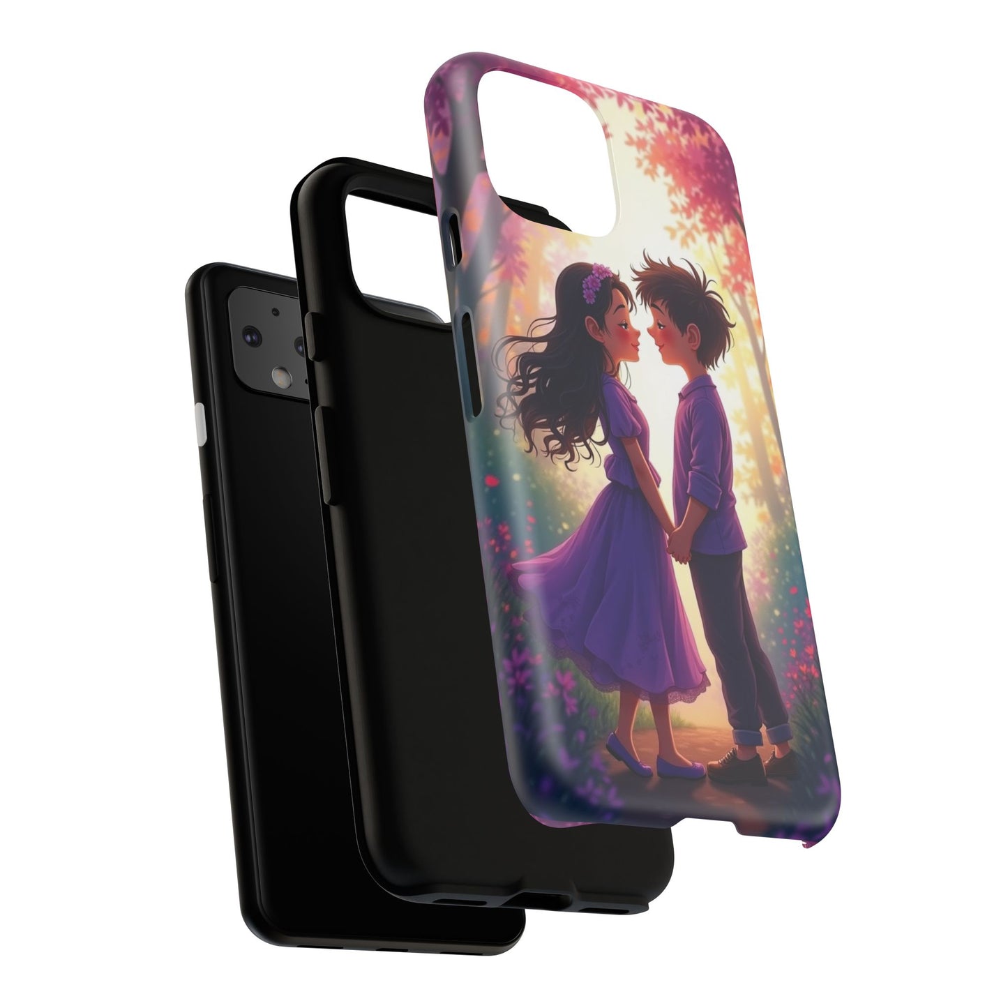 Romantic Phone Case - Cute Couple in Nature Design