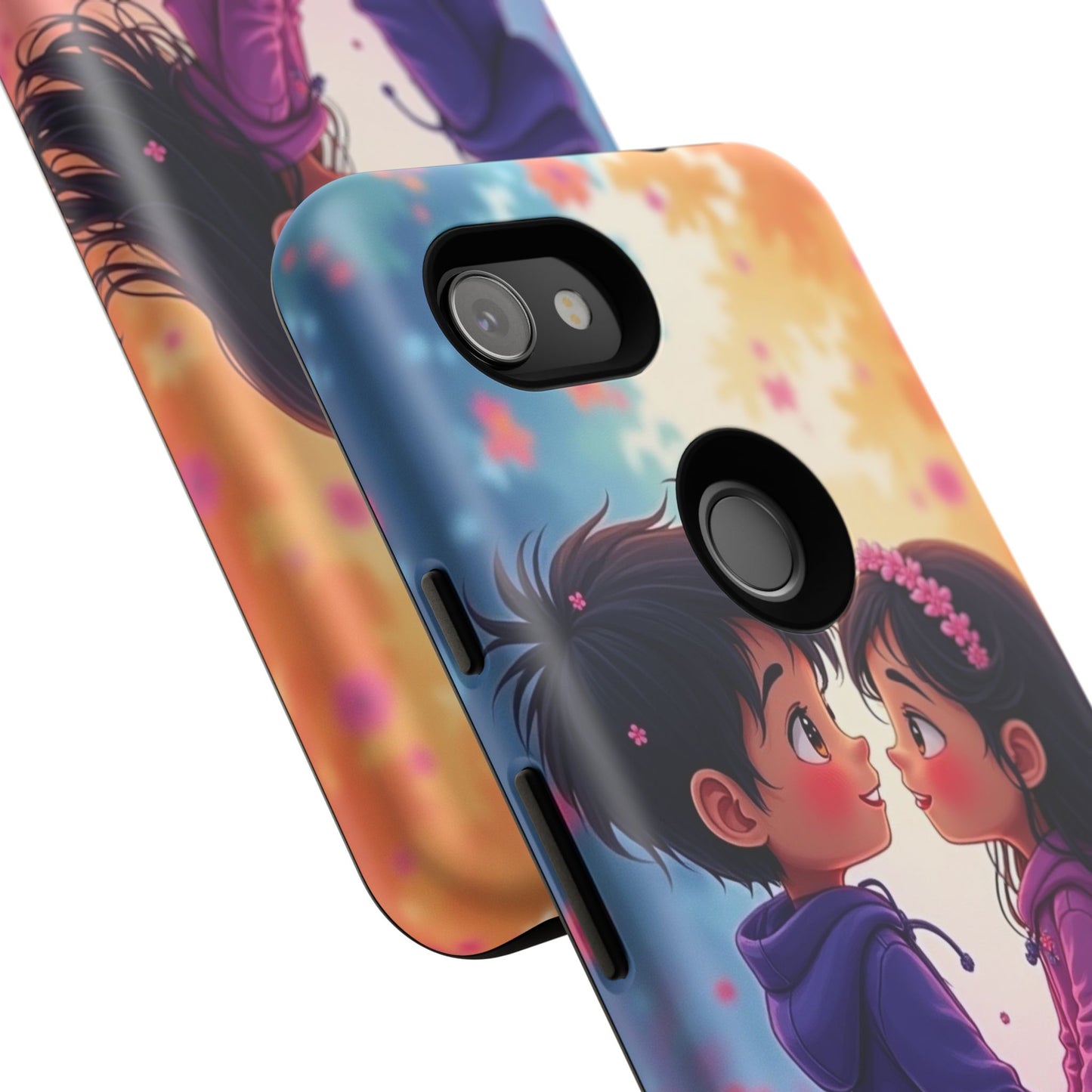 Cute Couple Phone Case - Tough Cases with Romantic Design for Kids and Teens
