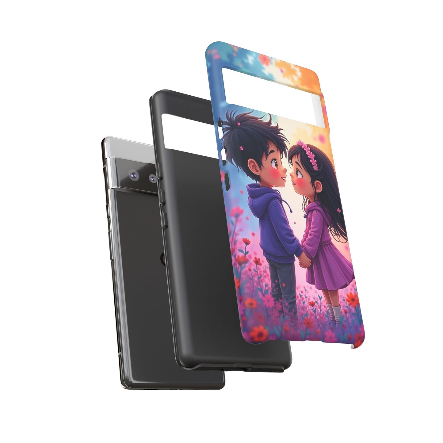 Cute Couple Phone Case - Tough Cases with Romantic Design for Kids and Teens