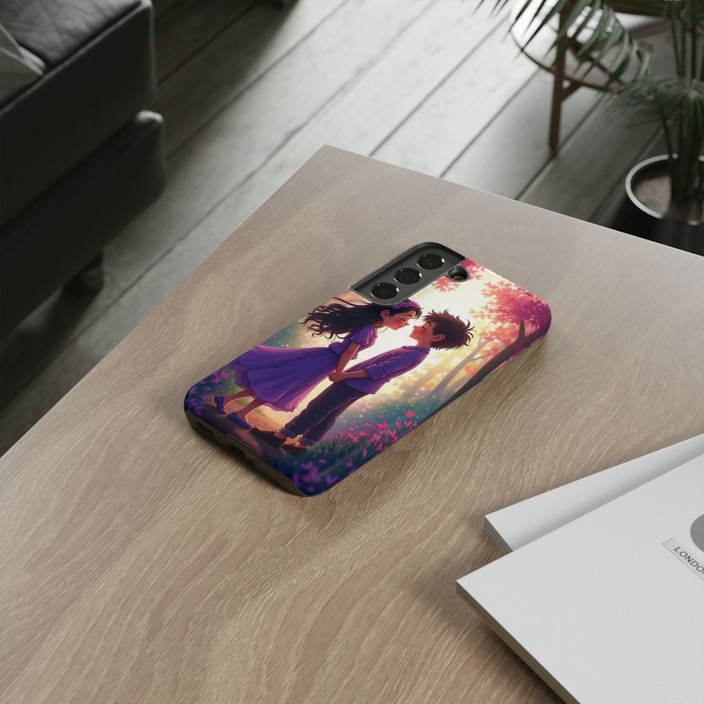Romantic Phone Case - Cute Couple in Nature Design