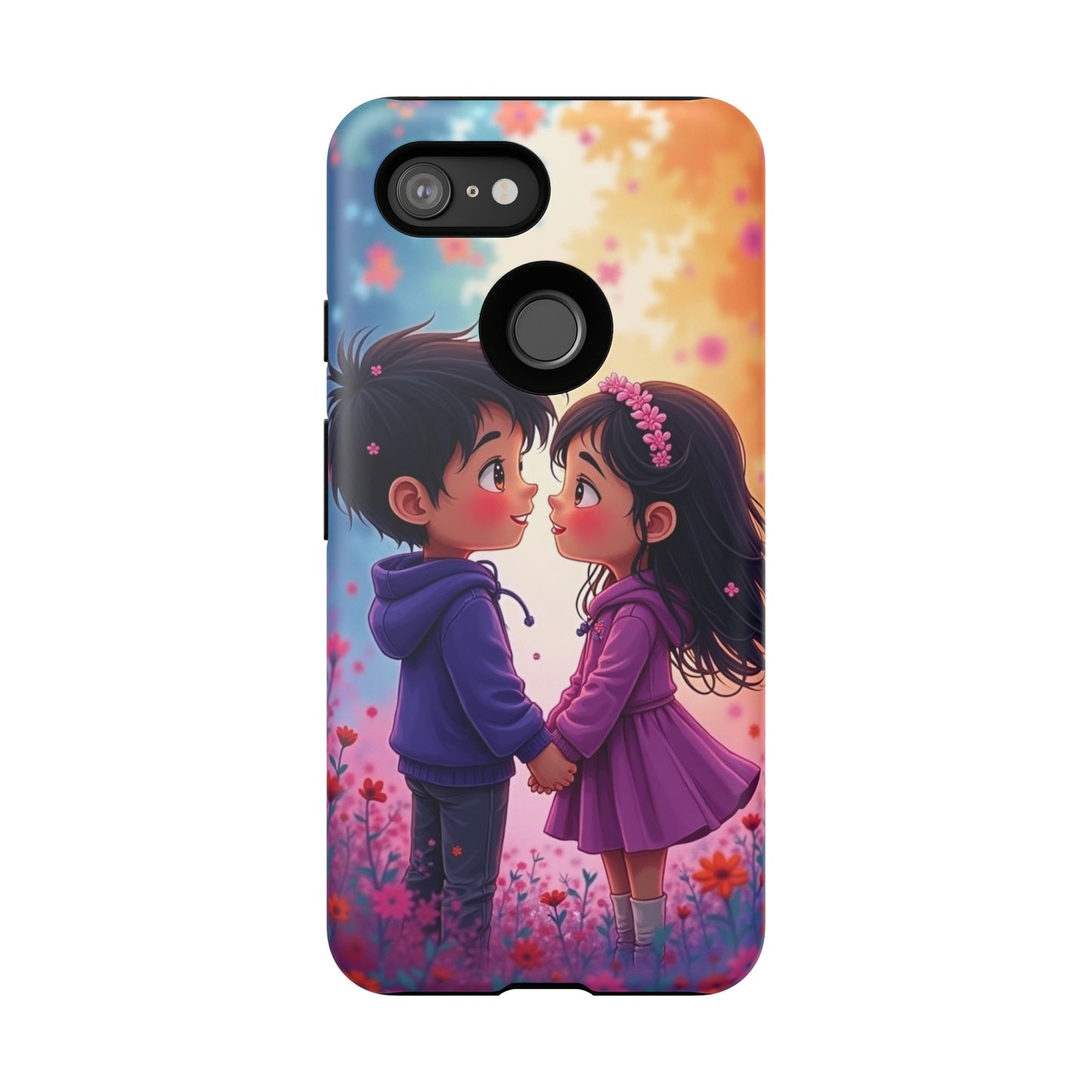 Cute Couple Phone Case - Tough Cases with Romantic Design for Kids and Teens