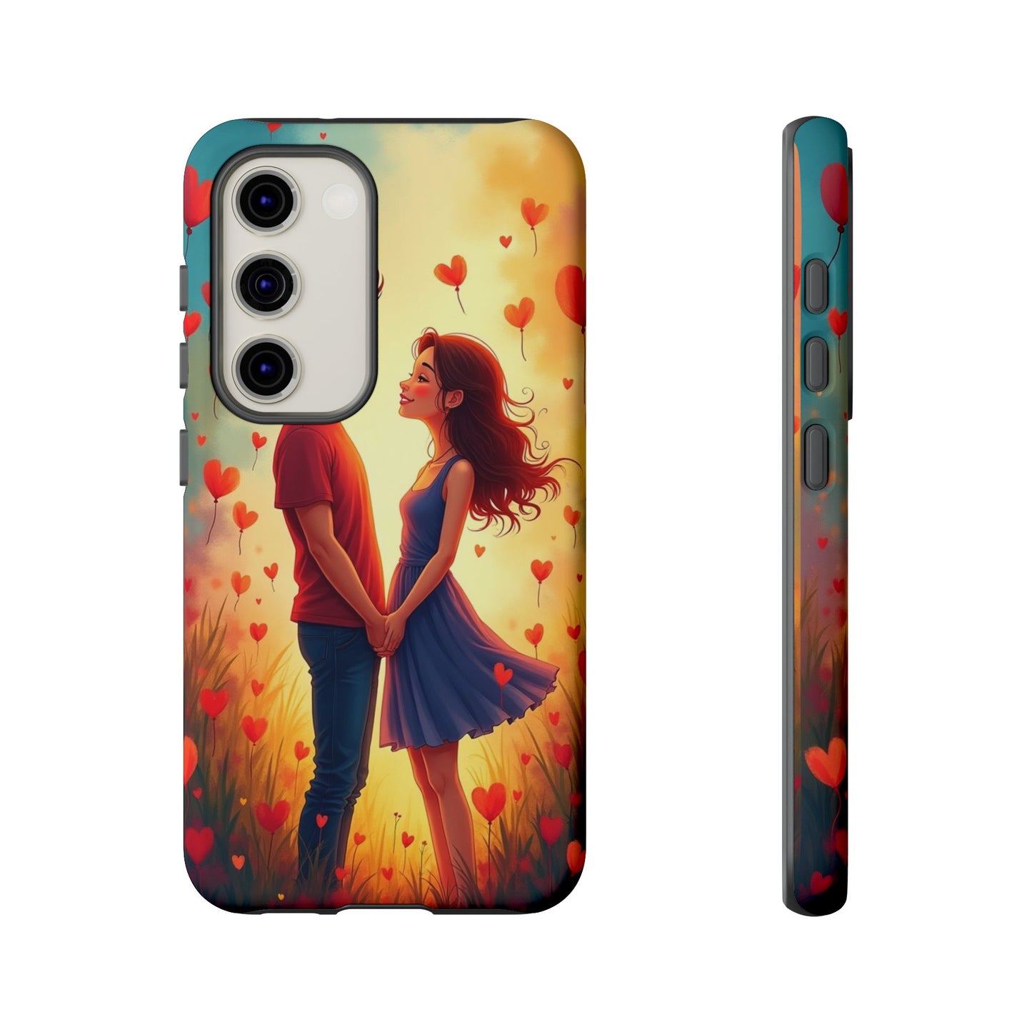 Romantic Phone Case with Heart Design for Couples