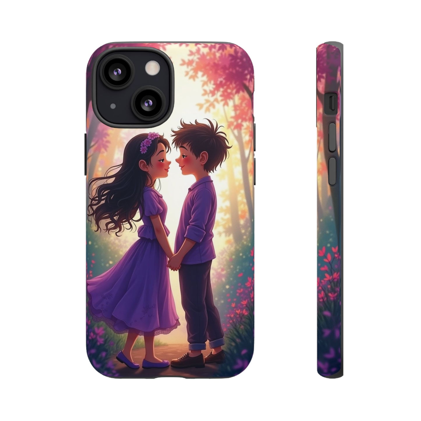 Romantic Phone Case - Cute Couple in Nature Design