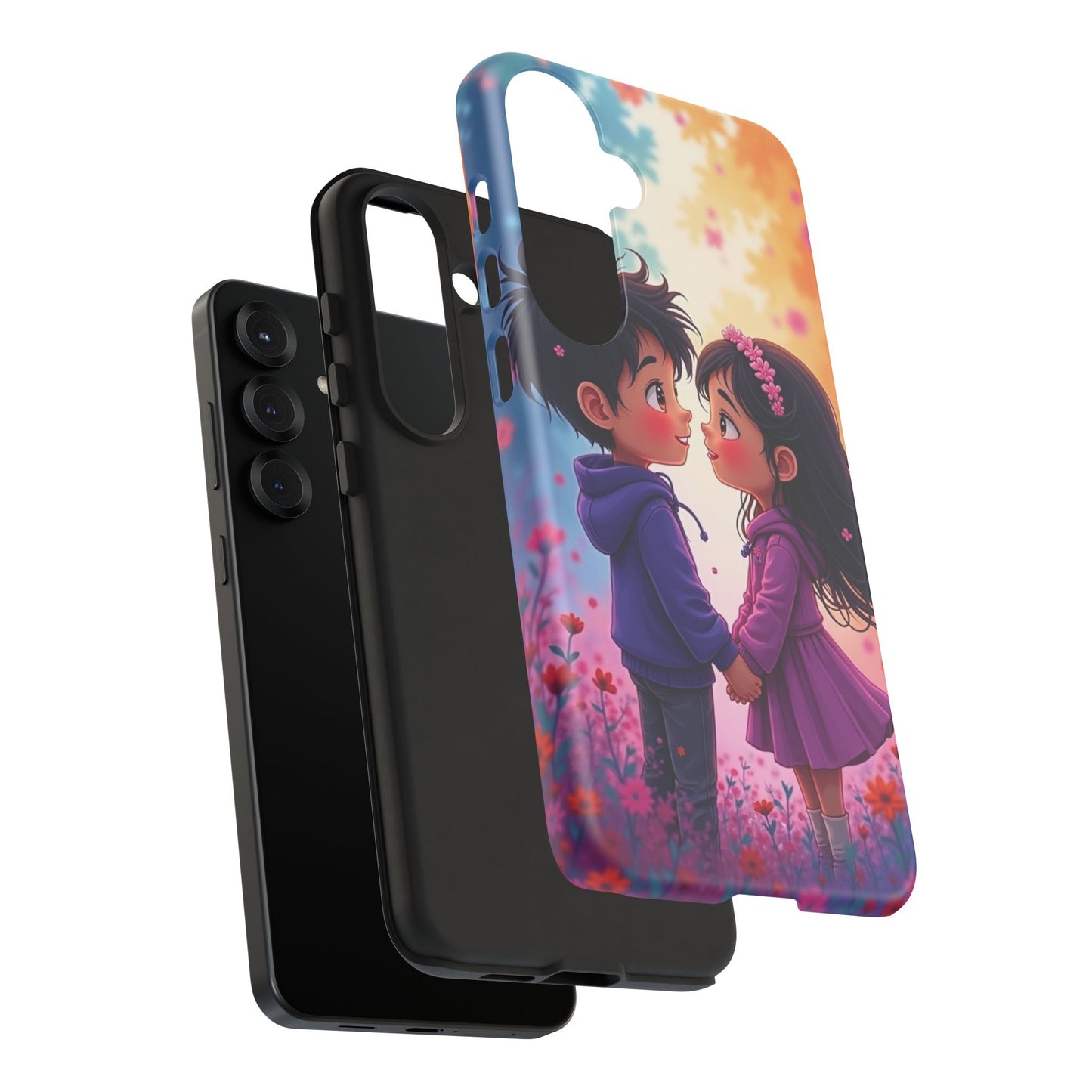 Cute Couple Phone Case - Tough Cases with Romantic Design for Kids and Teens
