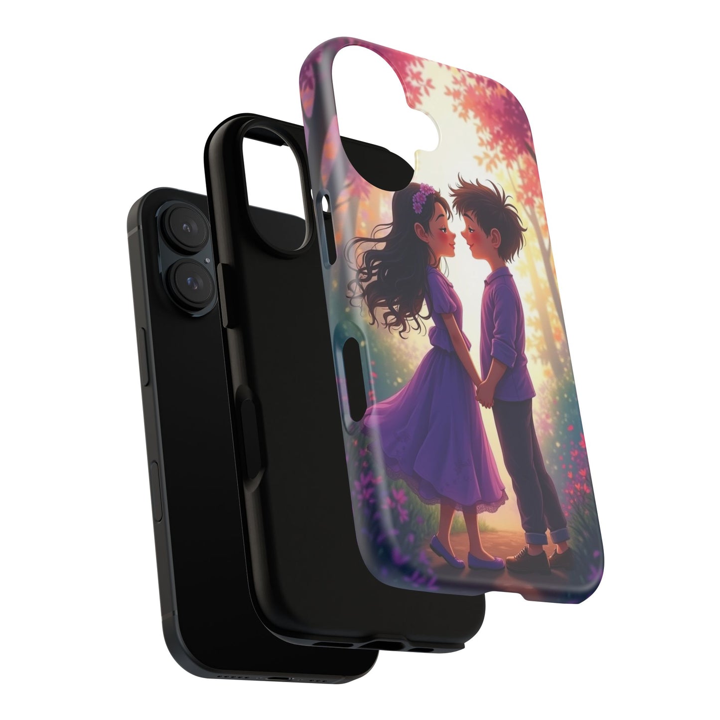 Romantic Phone Case - Cute Couple in Nature Design
