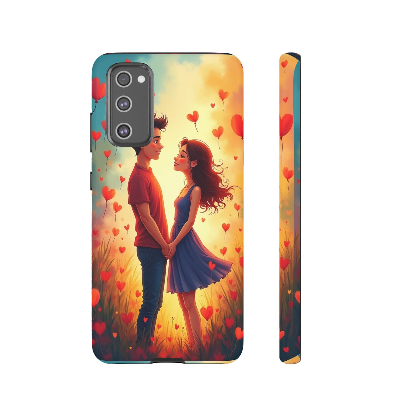 Romantic Phone Case with Heart Design for Couples