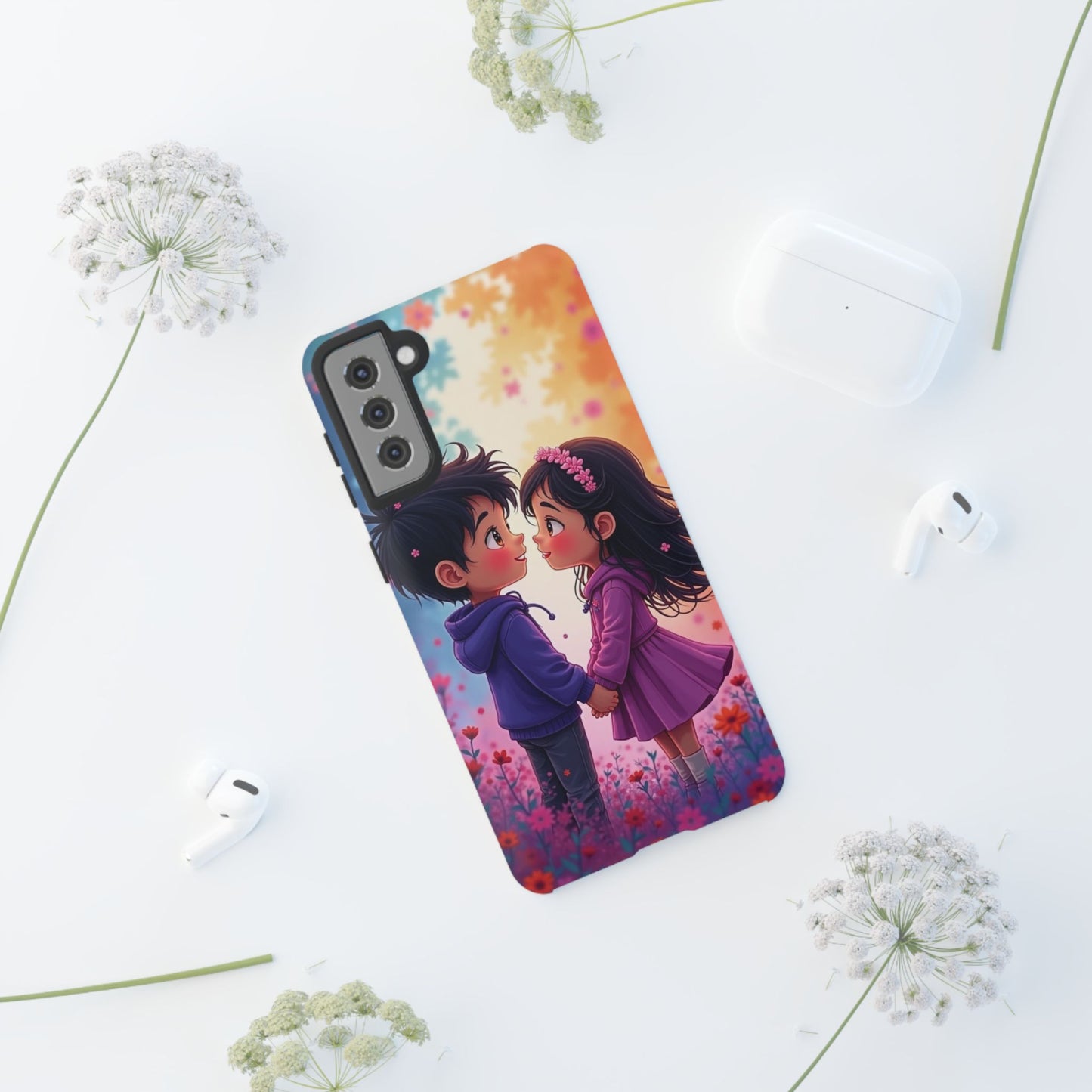 Cute Couple Phone Case - Tough Cases with Romantic Design for Kids and Teens