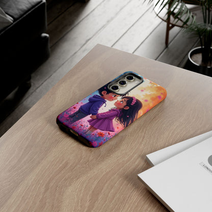 Cute Couple Phone Case - Tough Cases with Romantic Design for Kids and Teens
