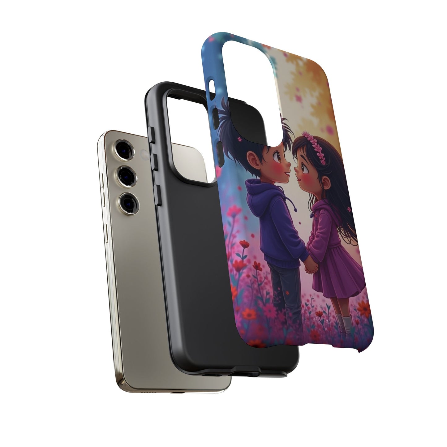 Cute Couple Phone Case - Tough Cases with Romantic Design for Kids and Teens