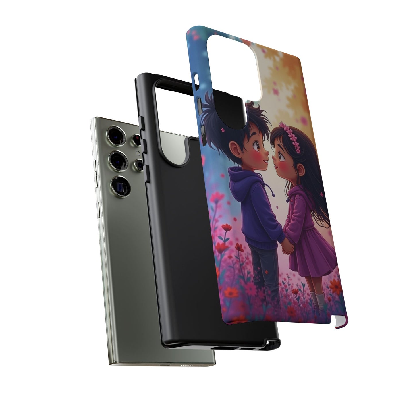 Cute Couple Phone Case - Tough Cases with Romantic Design for Kids and Teens