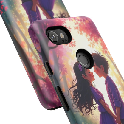 Romantic Phone Case - Cute Couple in Nature Design