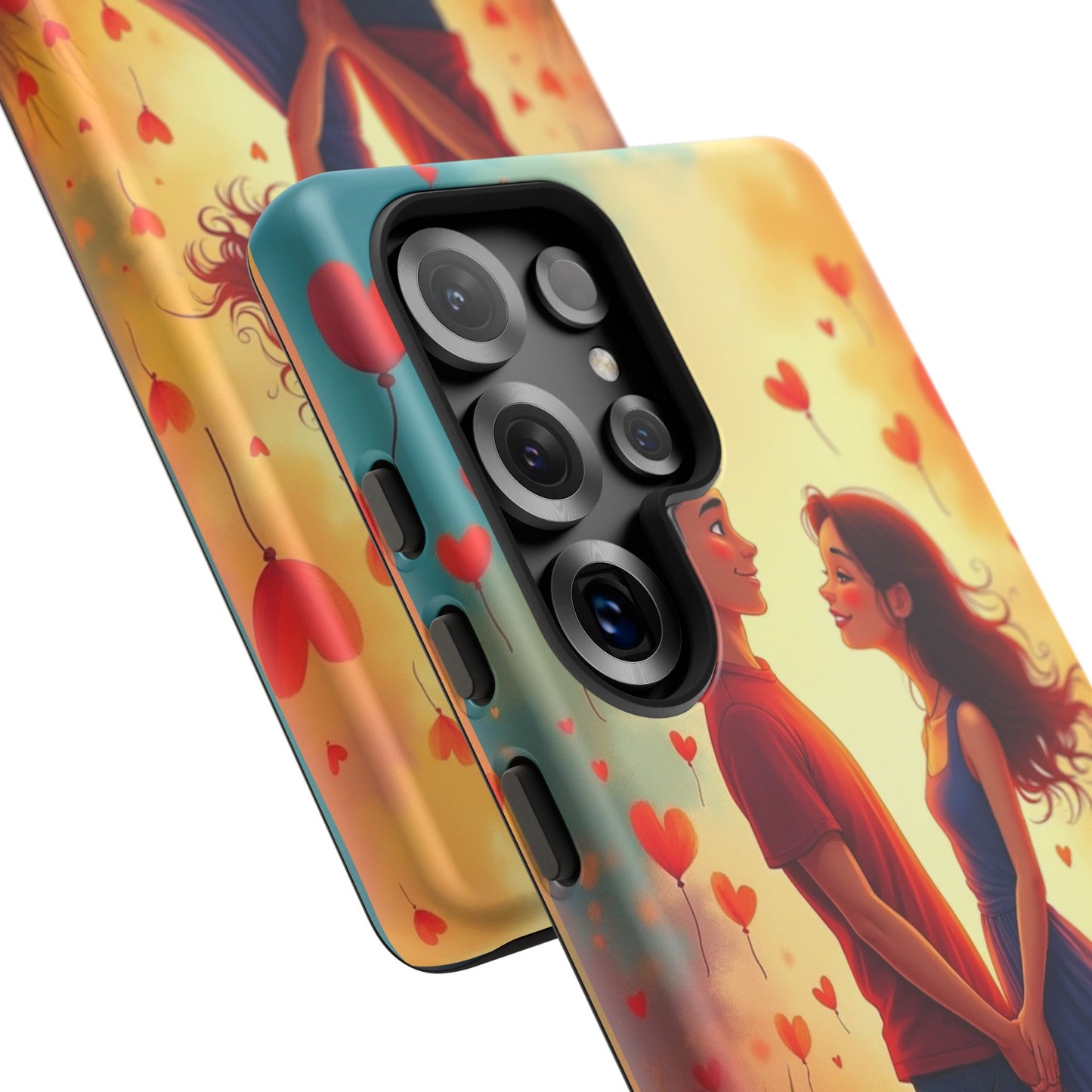 Romantic Phone Case with Heart Design for Couples