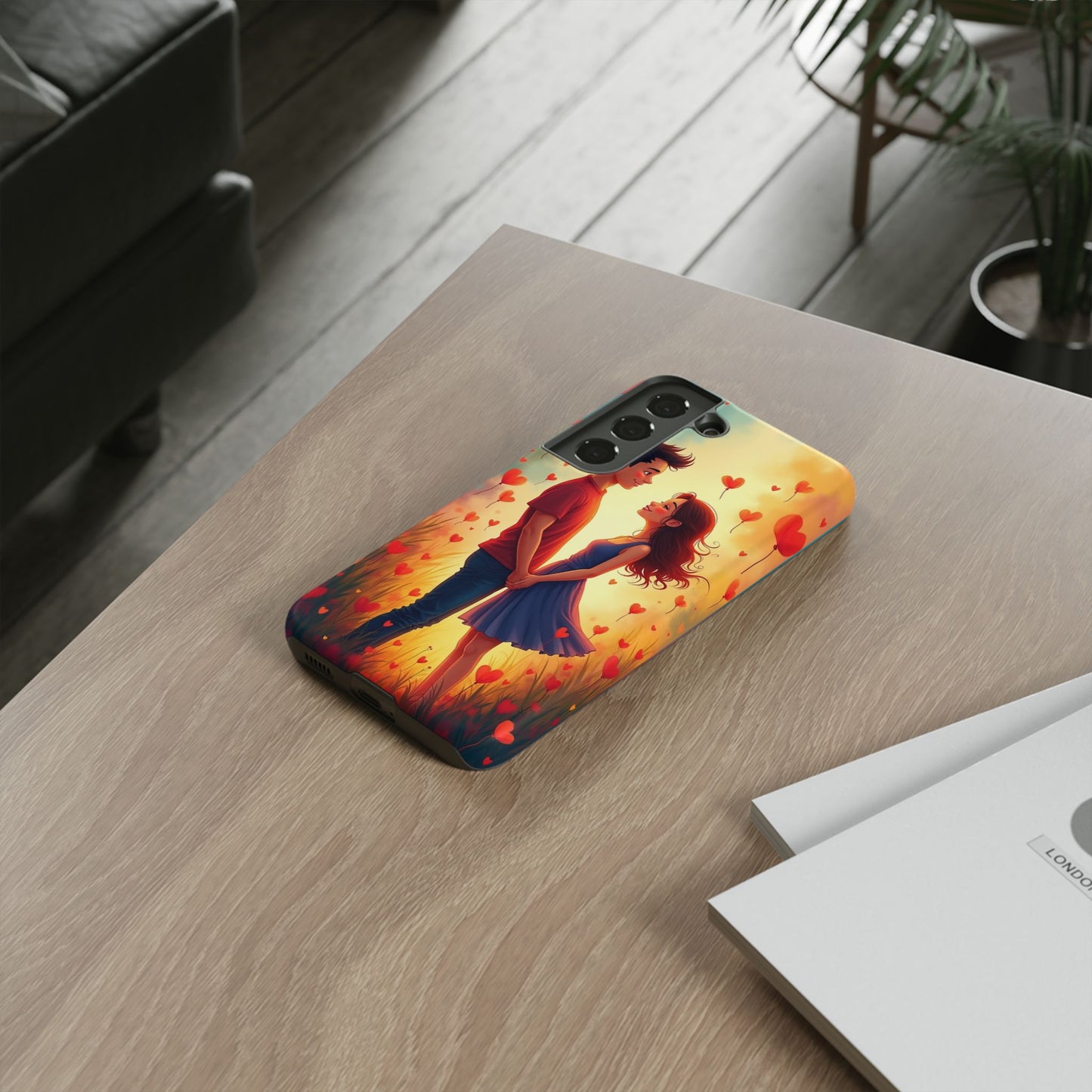 Romantic Phone Case with Heart Design for Couples