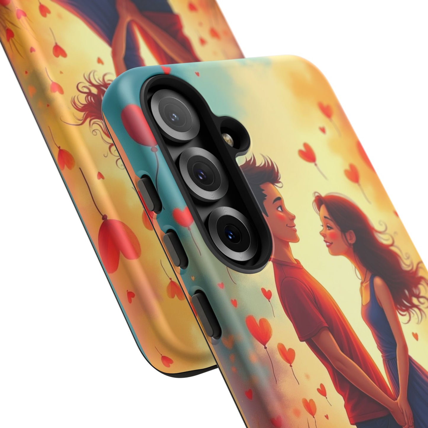 Romantic Phone Case with Heart Design for Couples