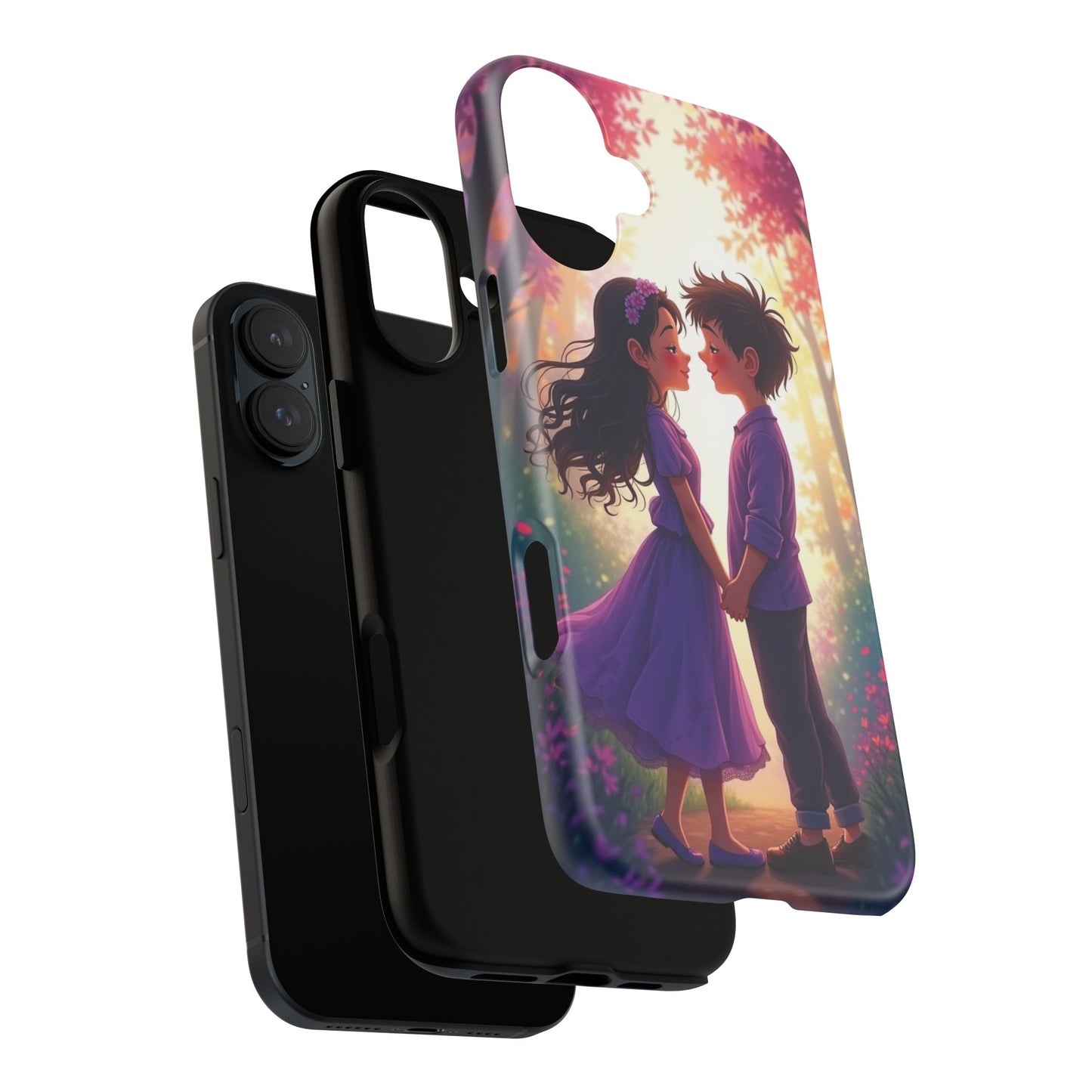 Romantic Phone Case - Cute Couple in Nature Design