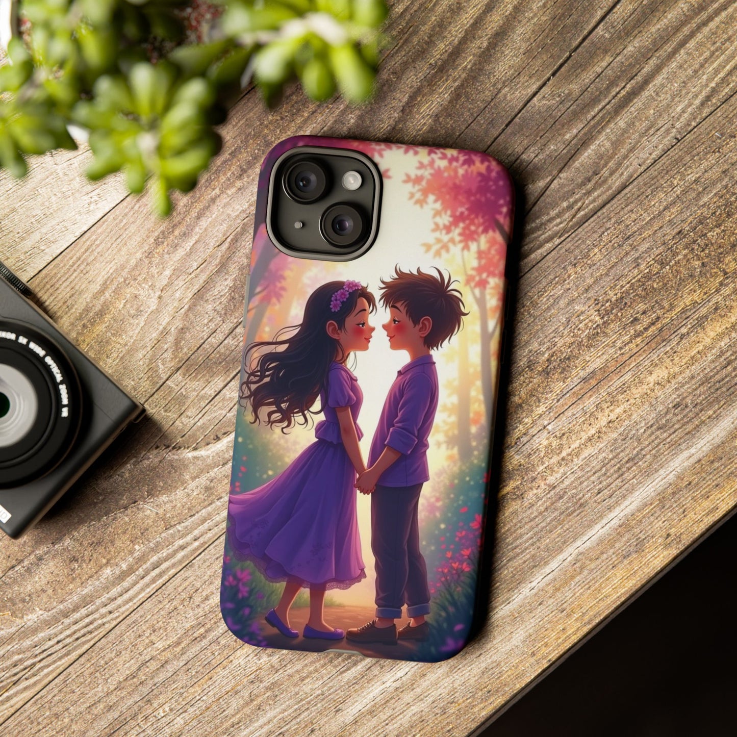 Romantic Phone Case - Cute Couple in Nature Design