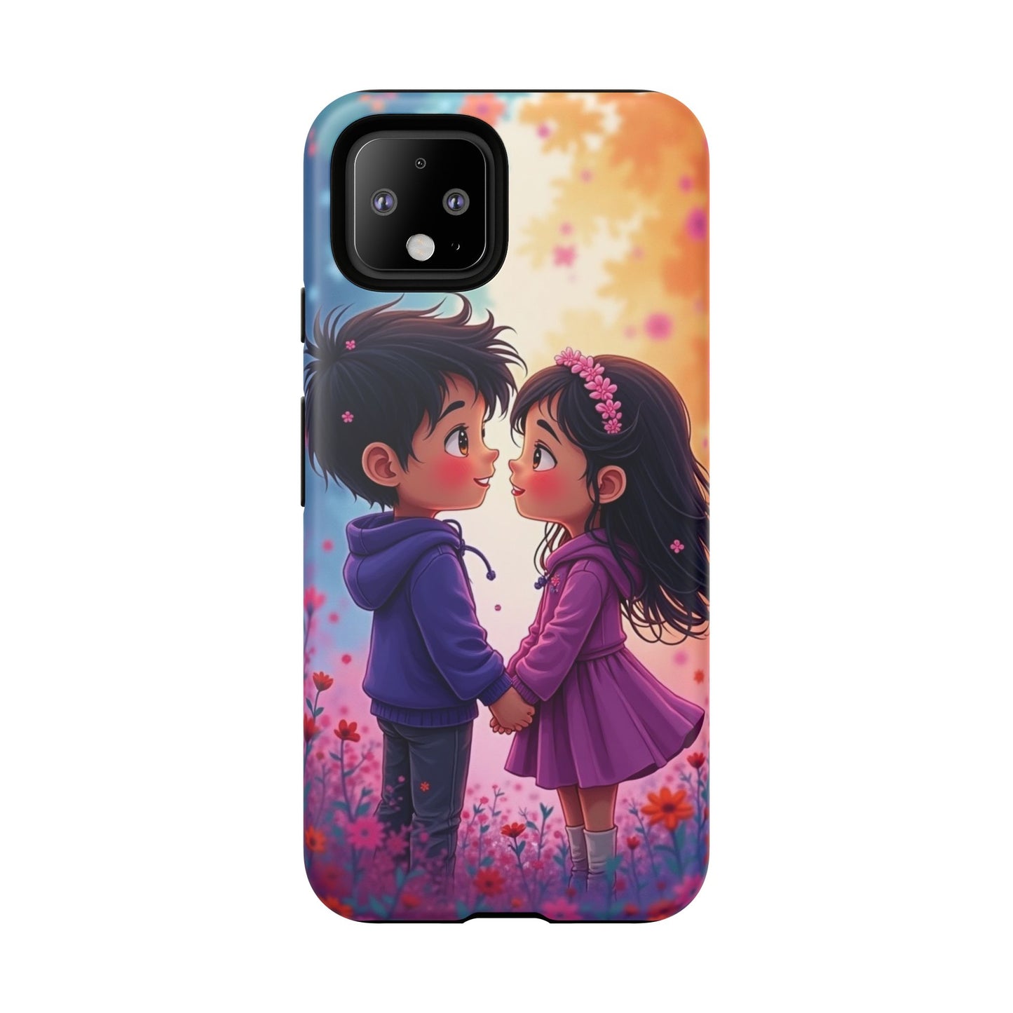 Cute Couple Phone Case - Tough Cases with Romantic Design for Kids and Teens