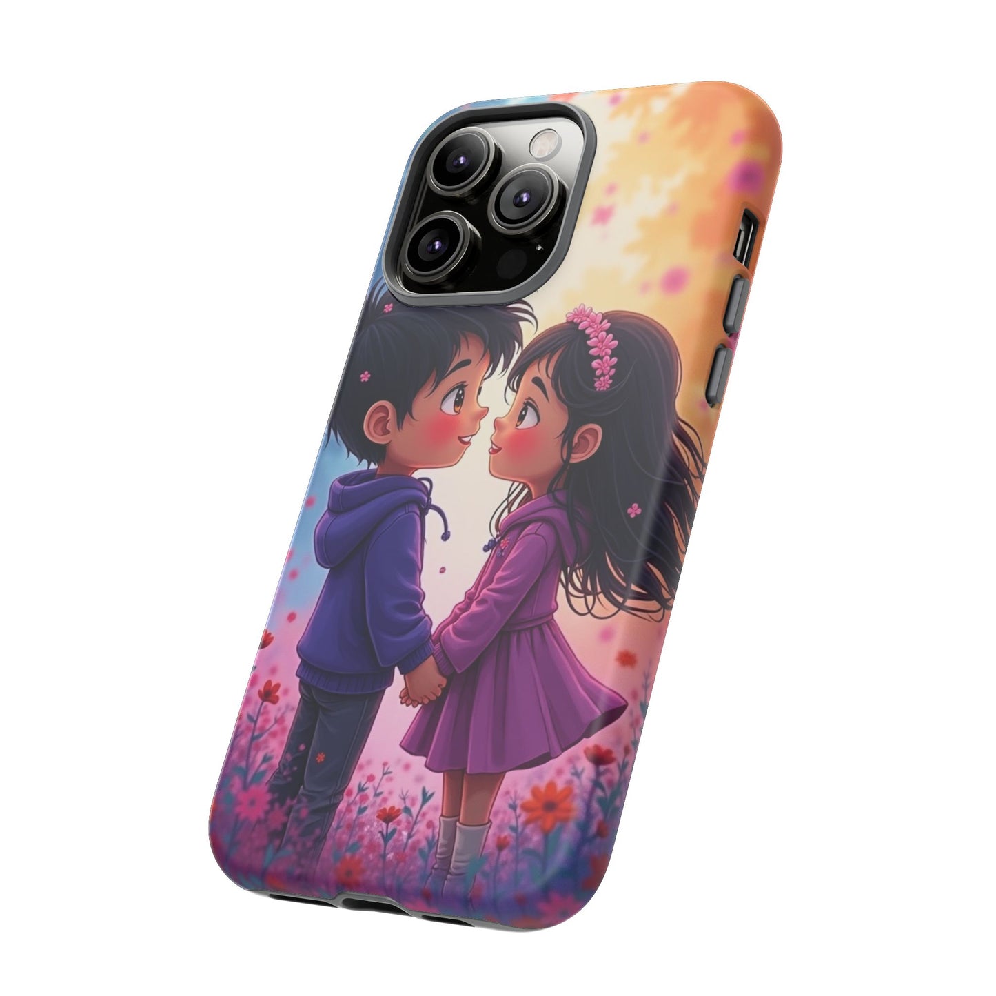 Cute Couple Phone Case - Tough Cases with Romantic Design for Kids and Teens