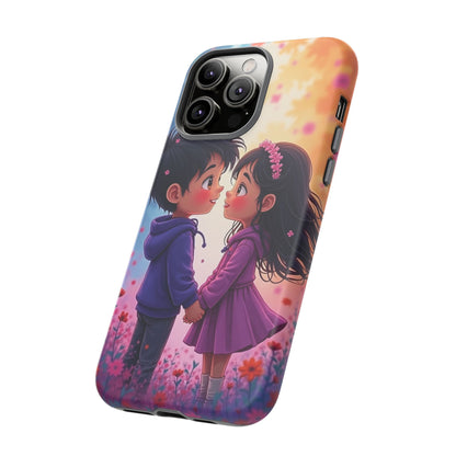 Cute Couple Phone Case - Tough Cases with Romantic Design for Kids and Teens