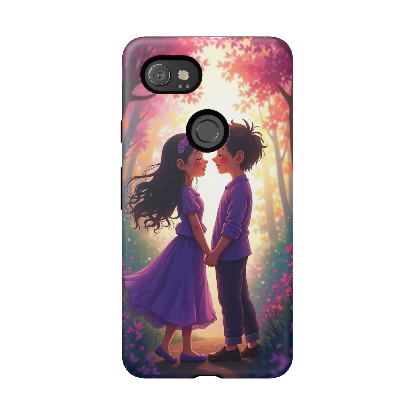 Romantic Phone Case - Cute Couple in Nature Design