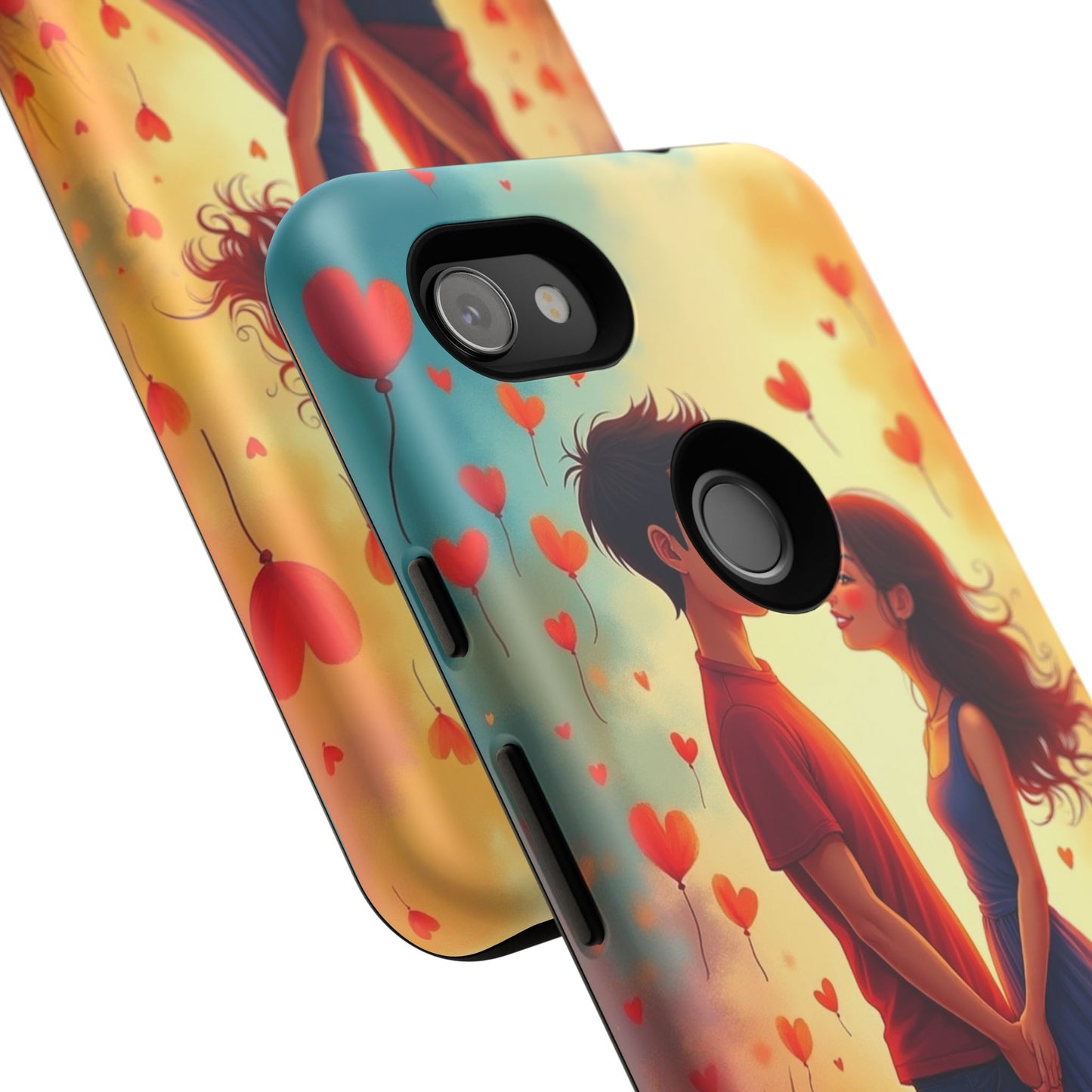 Romantic Phone Case with Heart Design for Couples