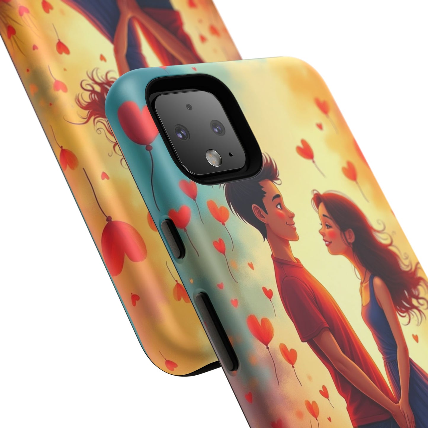 Romantic Phone Case with Heart Design for Couples
