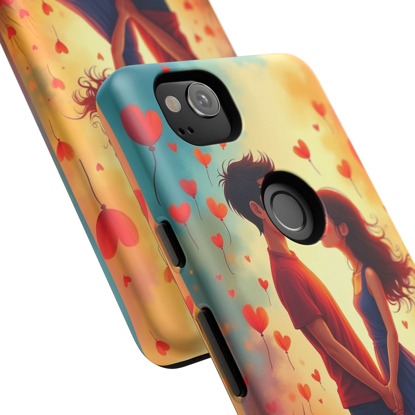 Romantic Phone Case with Heart Design for Couples