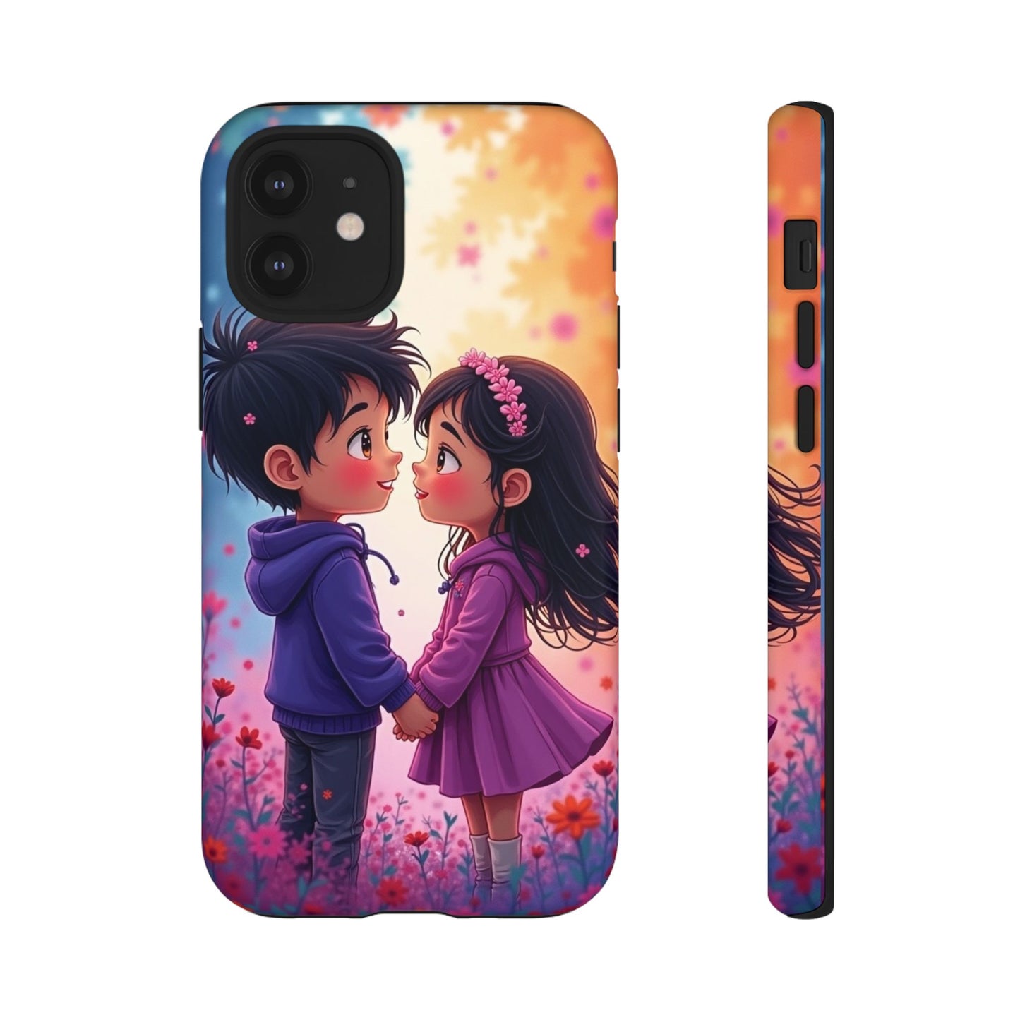 Cute Couple Phone Case - Tough Cases with Romantic Design for Kids and Teens