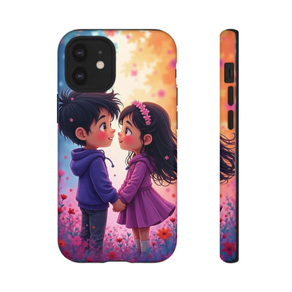 Cute Couple Phone Case - Tough Cases with Romantic Design for Kids and Teens