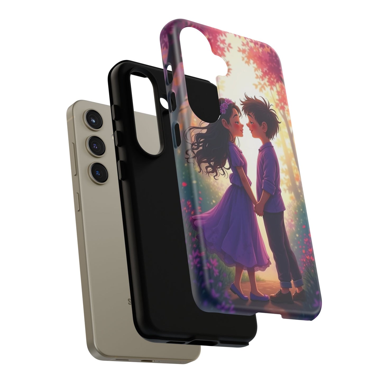 Romantic Phone Case - Cute Couple in Nature Design