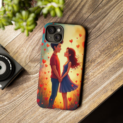 Romantic Phone Case with Heart Design for Couples