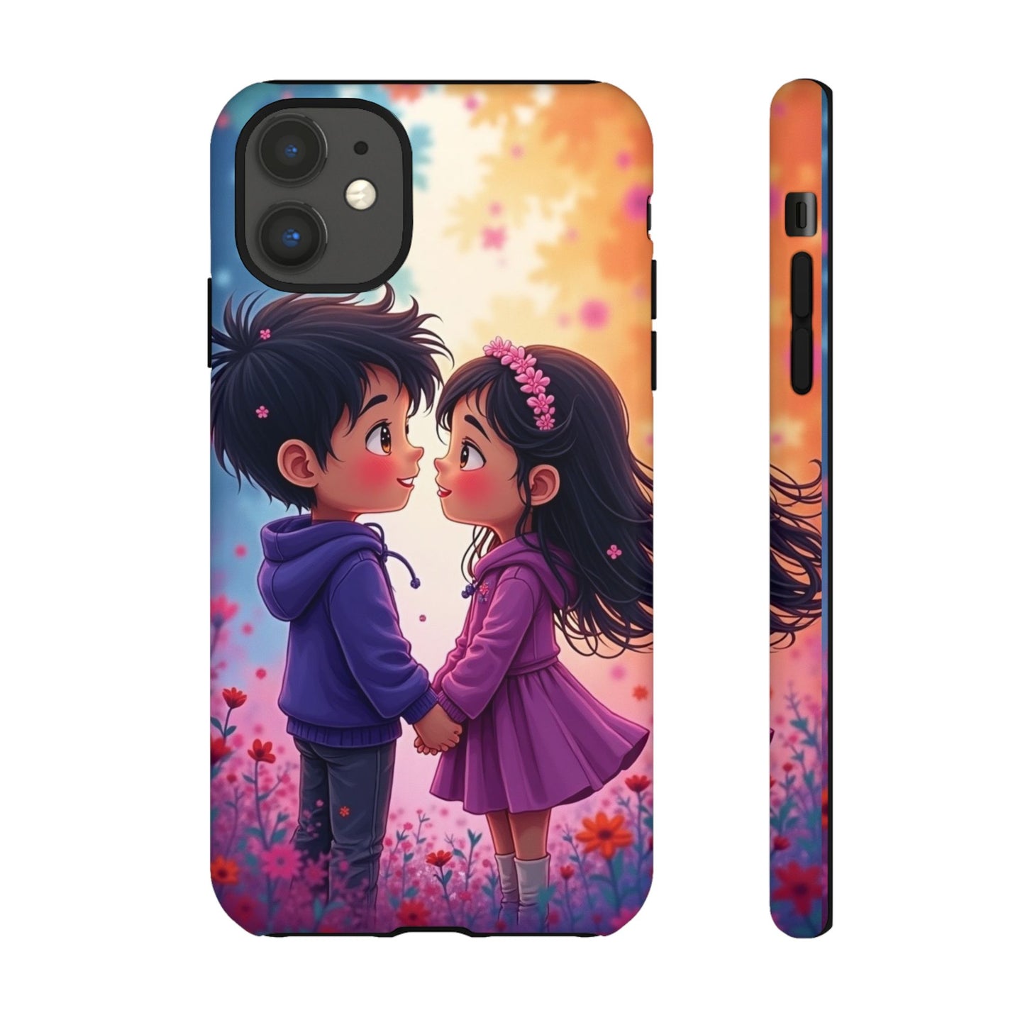 Cute Couple Phone Case - Tough Cases with Romantic Design for Kids and Teens