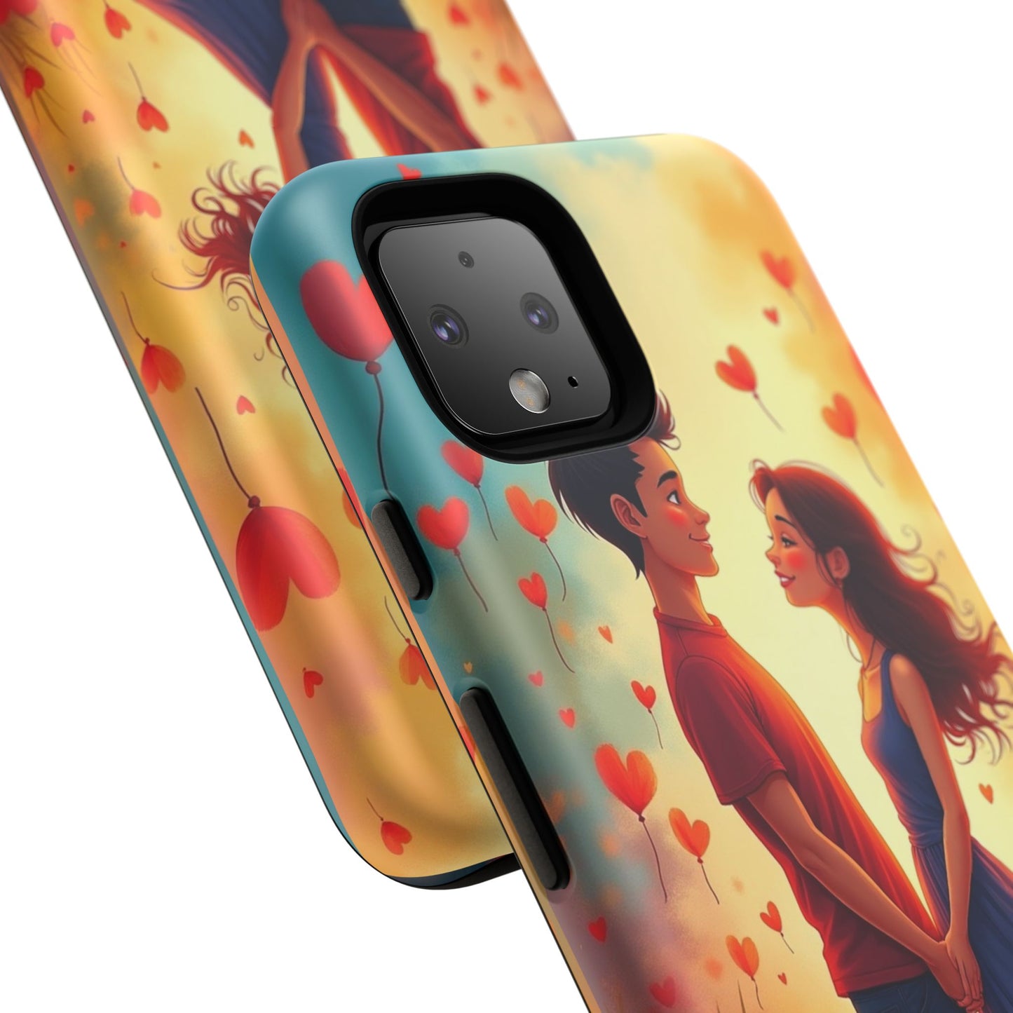 Romantic Phone Case with Heart Design for Couples