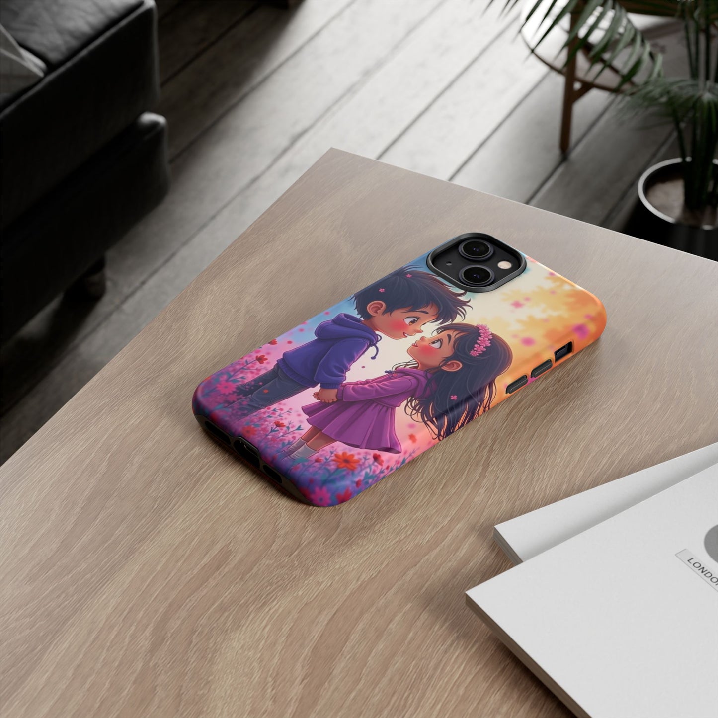 Cute Couple Phone Case - Tough Cases with Romantic Design for Kids and Teens