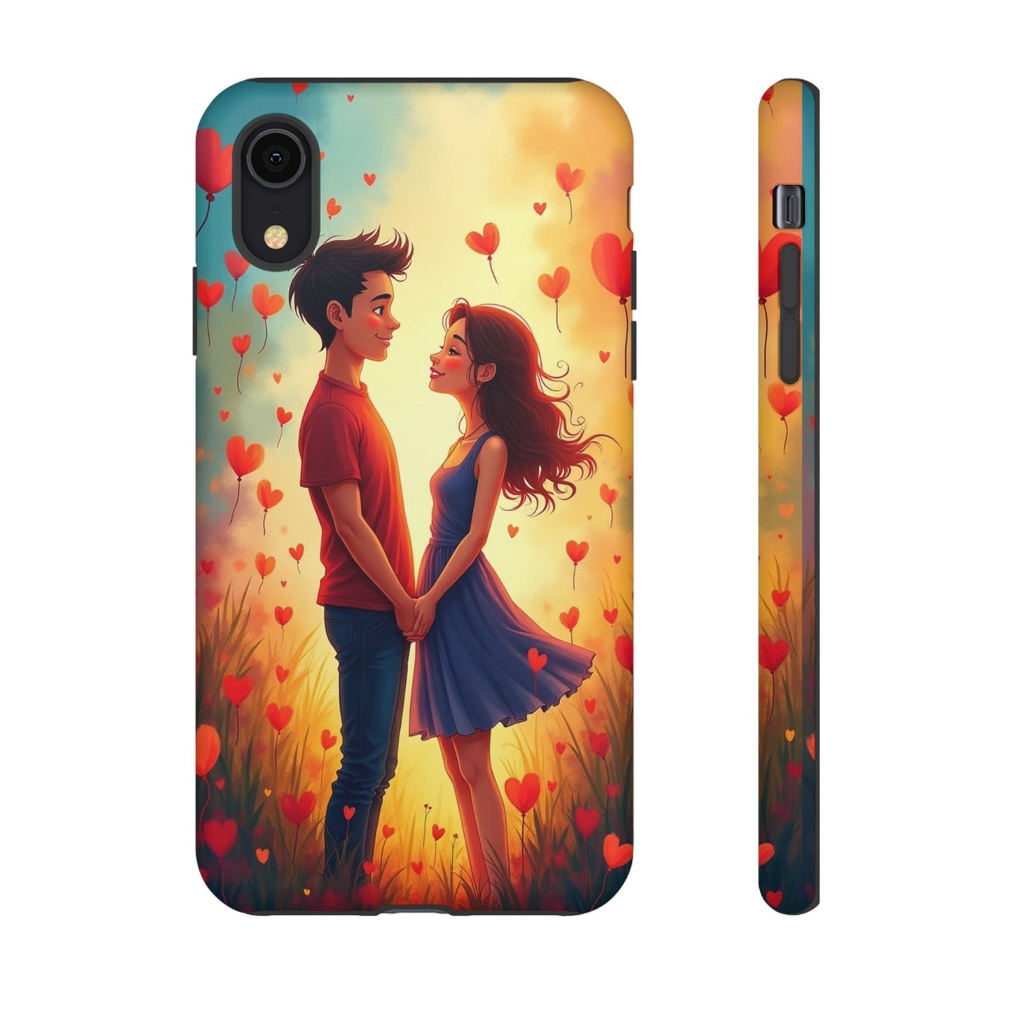 Romantic Phone Case with Heart Design for Couples