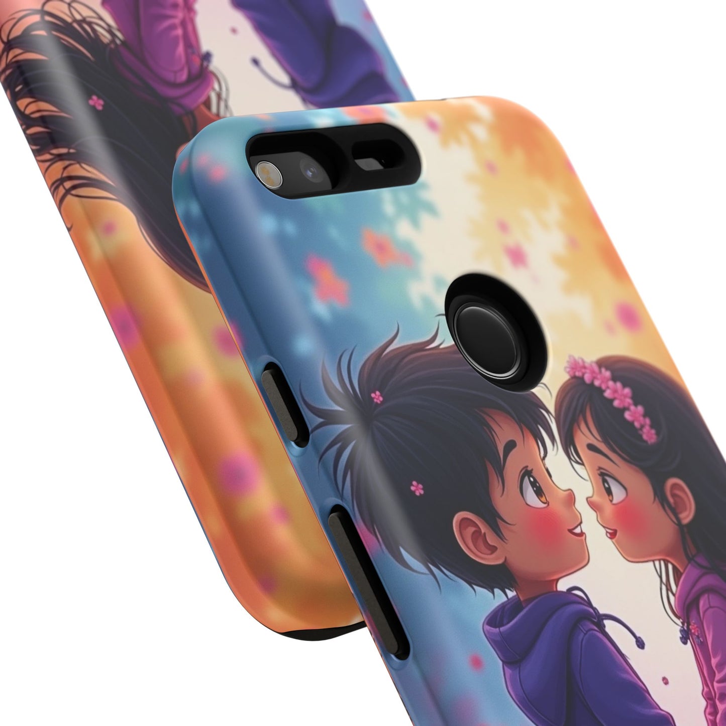 Cute Couple Phone Case - Tough Cases with Romantic Design for Kids and Teens