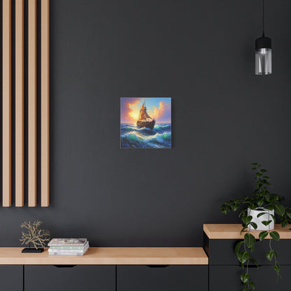 Nautical Canvas Wall Art, Seascape Decor, Sailing Ship Print, Ocean Home Decor, Coastal Living, Maritime Artwork, Gift for Sailors