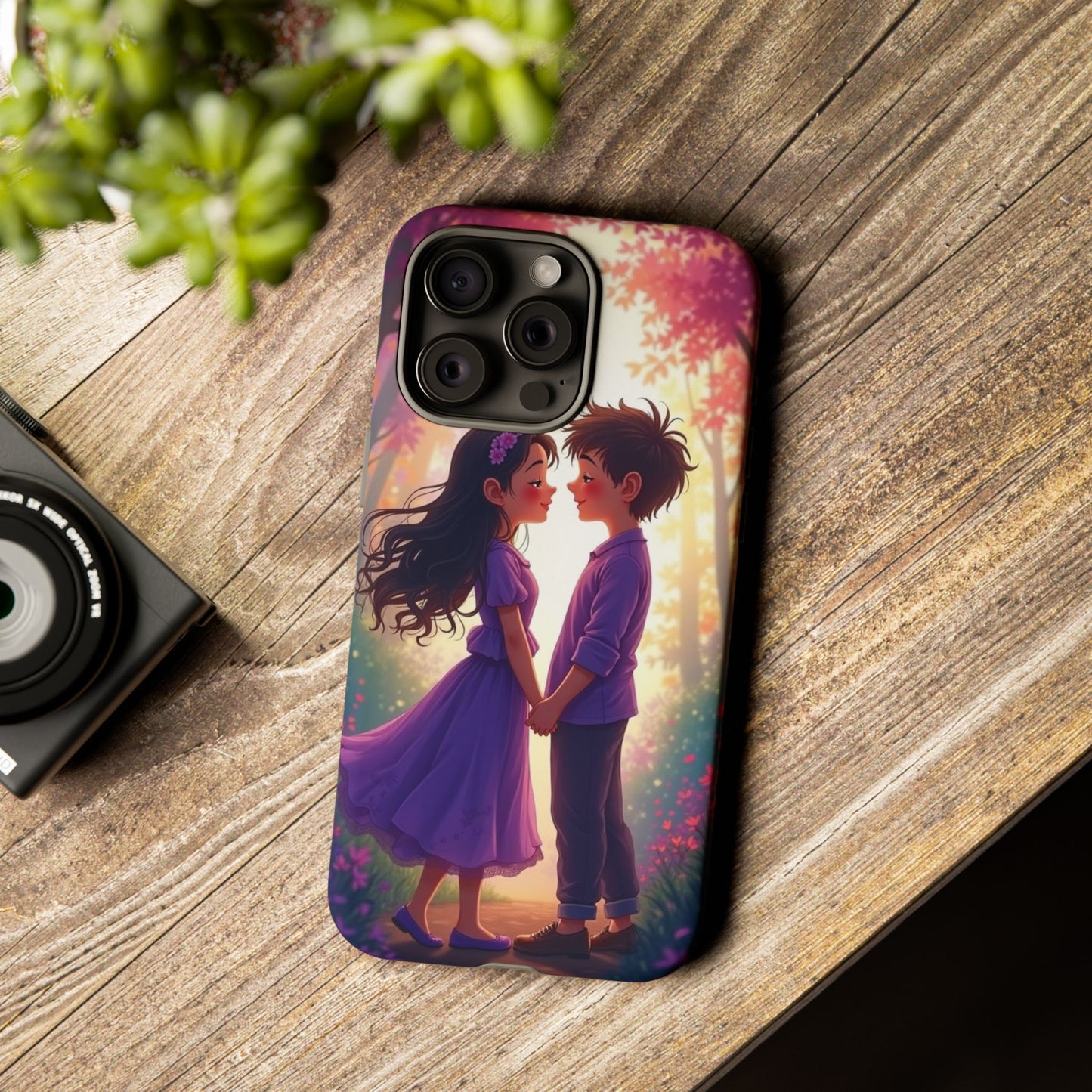Romantic Phone Case - Cute Couple in Nature Design
