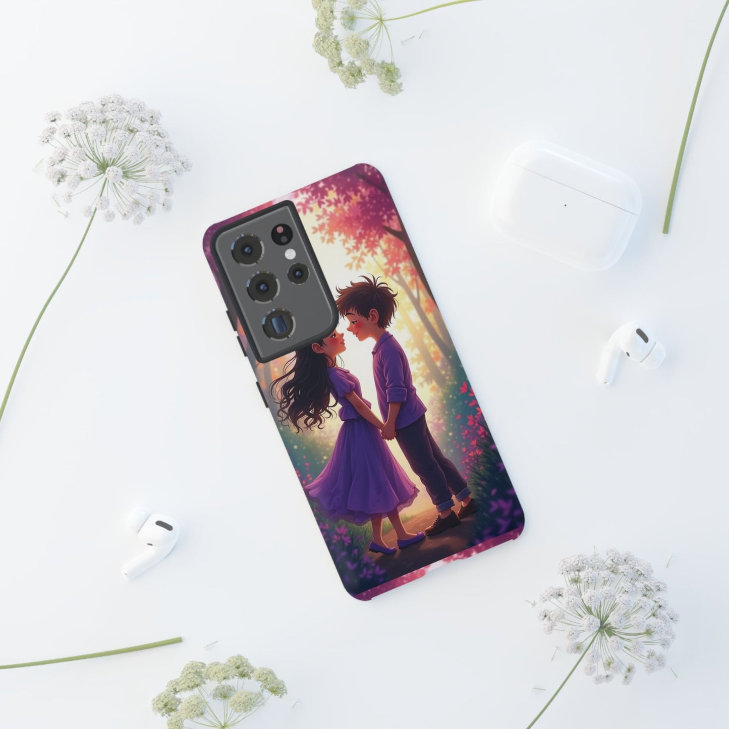 Romantic Phone Case - Cute Couple in Nature Design