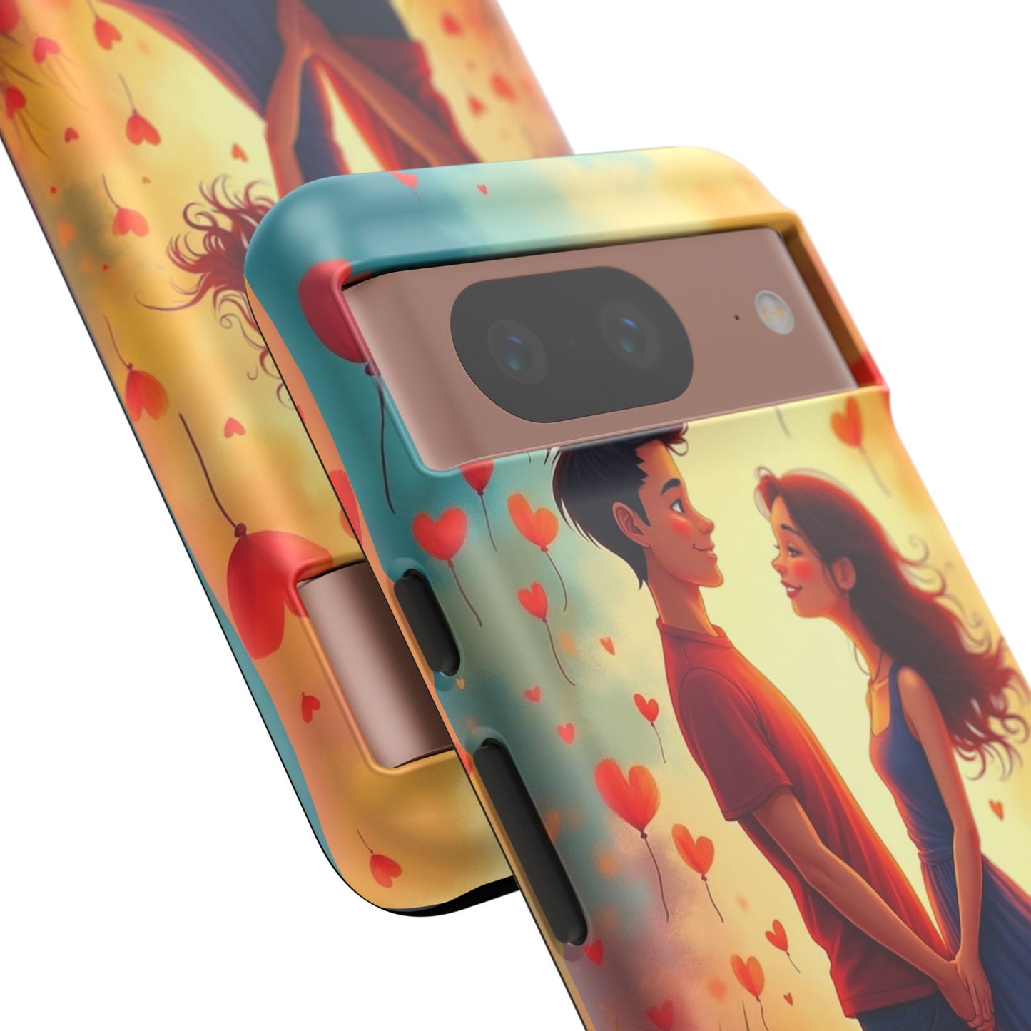 Romantic Phone Case with Heart Design for Couples