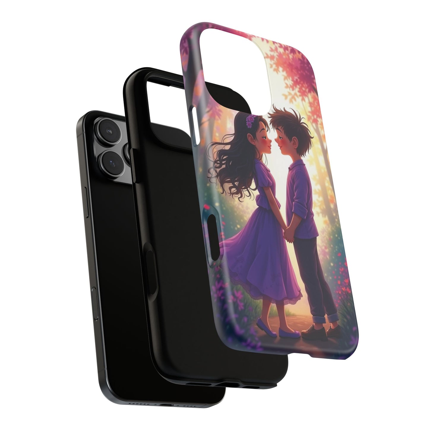 Romantic Phone Case - Cute Couple in Nature Design