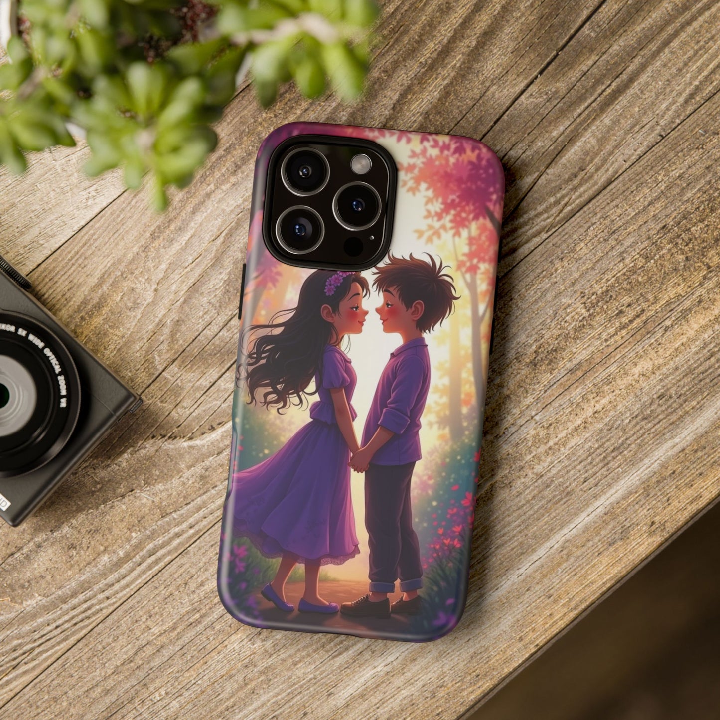 Romantic Phone Case - Cute Couple in Nature Design