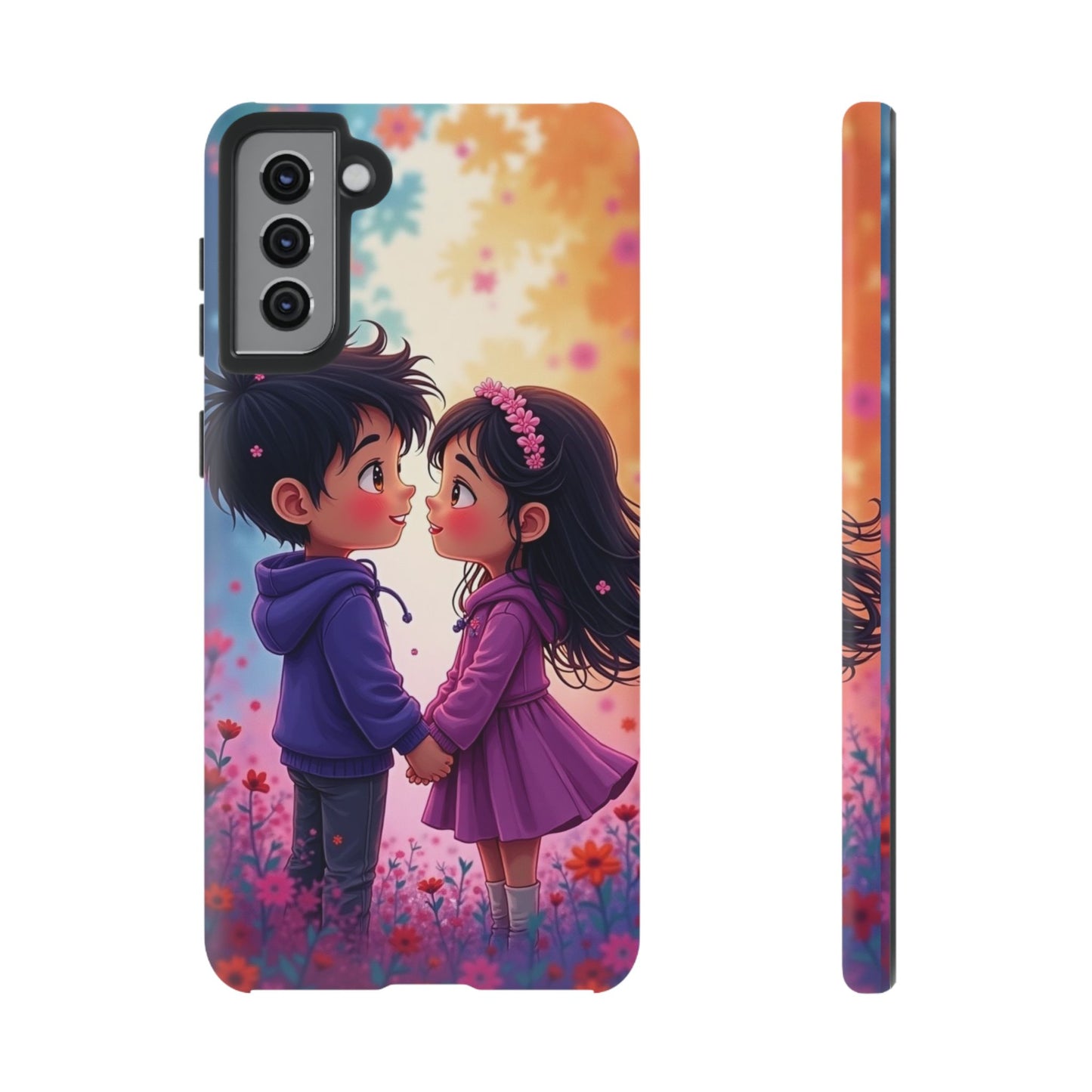 Cute Couple Phone Case - Tough Cases with Romantic Design for Kids and Teens